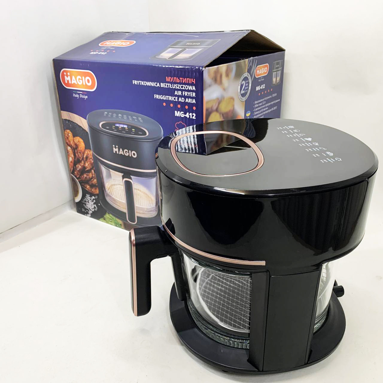 Пічка електро настільна Magio MG-412 1500 Вт 6 л, Електрична духовка з таймером із дзвінком VG-46, фото 1