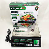 Ваги торговельні до 50 кг е 50кг на стіл ViLgrand VES-6V-40 40 кг, Ваги для ринку Ваги електронні RF-44, фото 2