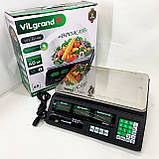 Ваги торговельні до 50 кг е 50кг на стіл ViLgrand VES-6V-40 40 кг, Ваги для ринку Ваги електронні RF-44, фото 4