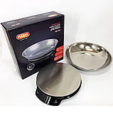 Прості кухонні ваги з чашею тарілкою, Ваги настільні зі знімною чашею, функція відмінування тари DW-36, фото 3