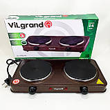 Плита електро для домашнього приготування, Плитка двоконфорочна електрична, Міні-плита для дому PC-18, фото 2