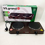 Плита електро для домашнього приготування, Плитка двоконфорочна електрична, Міні-плита для дому PC-18, фото 6