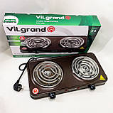 Зручна плита для кухні ViLgrand VHP132 2000 Вт, Плита електро для домашнього приготування UT-69, фото 5