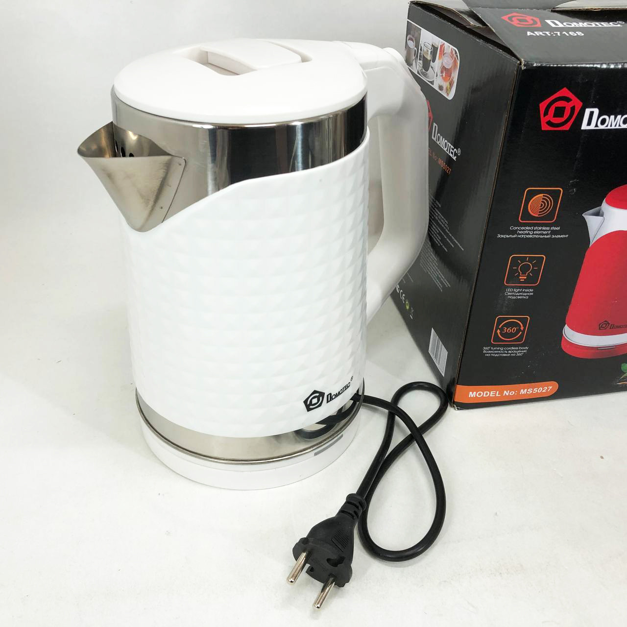 Сучасний електричний чайник, Електрочайники металеві для дому, Електрочайник з індикатором включення HZ-87, фото 1