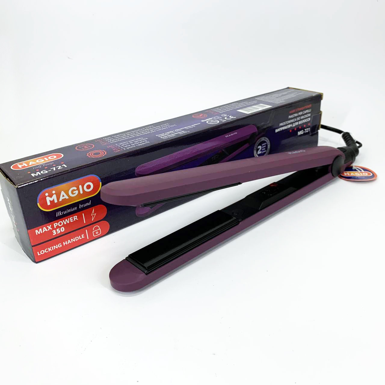 Праска-випрямляч плойка для укладання волосся гофре MAGIO MG-721, Випрямляч для гладкості волосся NZ-18, фото 1