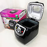 Хлібопічка для безглютенової випічки DARIO DBM 1065 600 Вт, 19 програм, Електрична побутова хлібопічка QN-62, фото 7