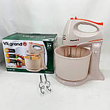 Хороший міксер для тіста ViLgrand VHM3017B 300 Вт, Міксер для хлібного тіста Ручний випічки TS-40, фото 6