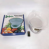 Надійні та точні ваги для кухні B05A 1г до 5кг, Ваги кухонні з чашею на батарейках GO-56, фото 5