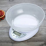 Надійні та точні ваги для кухні B05A 1г до 5кг, Ваги кухонні з чашею на батарейках GO-56, фото 10