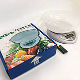 Надійні та точні ваги для кухні B05A 1г до 5кг, Ваги кухонні з чашею на батарейках GO-56, фото 8