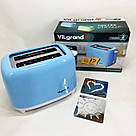 Тостер для підсмажування тостів VILGRAND, Тостер для хрустких бутербродів подвійний QN-20, фото 9