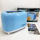 Тостер для підсмажування тостів VILGRAND, Тостер для хрустких бутербродів подвійний QN-20, фото 4