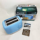 Тостер для підсмажування тостів VILGRAND, Тостер для хрустких бутербродів подвійний QN-20, фото 5