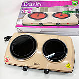 Двоконфорочна дискова електроплита DARIO DHP122B 2100 Вт, Варильна настільна плита PL-42, фото 8