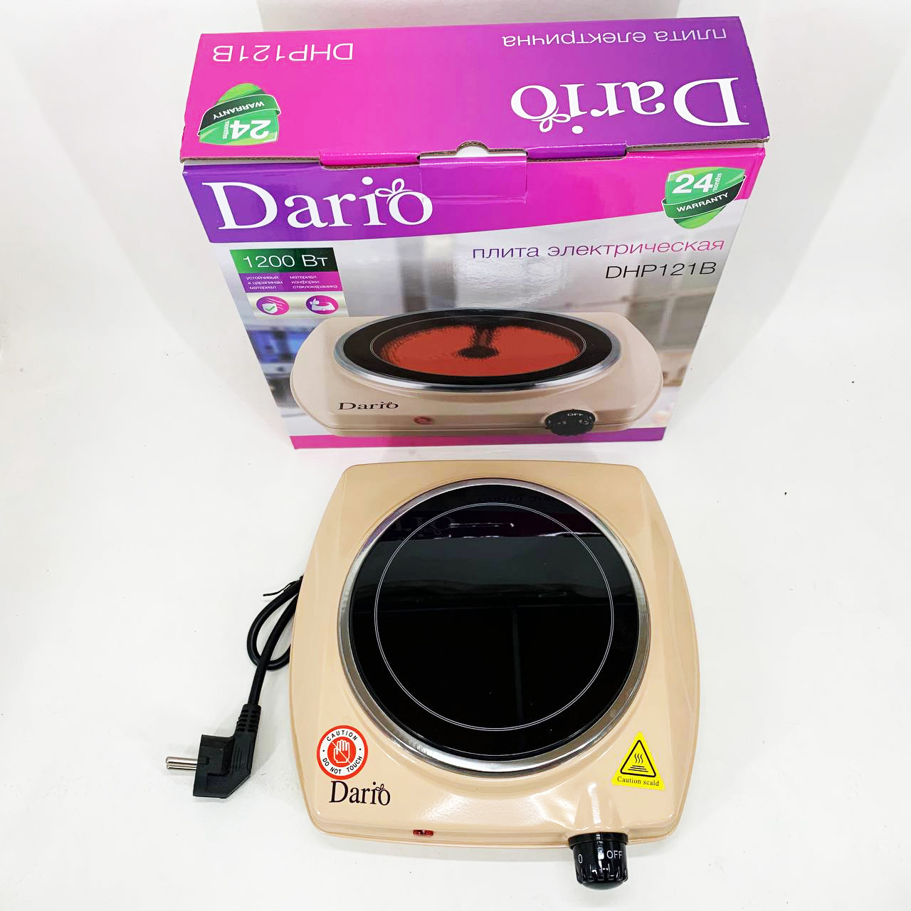 Варильна настільна плита DARIO, Плита побутова портативна, Компактна електронна плитка EM-88, фото 1