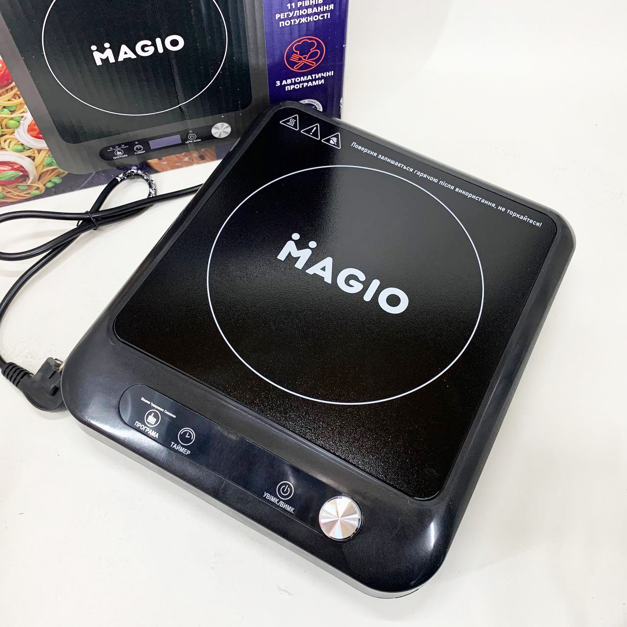 Домашня електрична плита Magio MG-145 2000 Вт, Електрична настільна плита Надійна кухонна AN-95, фото 1