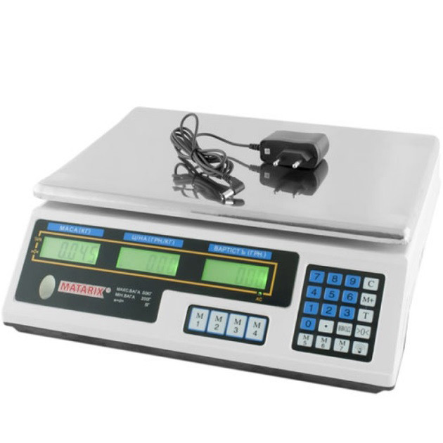 Електро ваги підлогові для торгівлі Matarix, Електронні складні ваги торгові електронні 50кг XY-43, фото 1