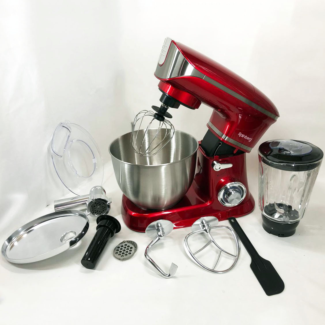 Багатофункціональний комбайн блендер Rainberg RB-8080, Хороший побутовий тістомісильник KM-81, фото 1