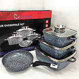 Каструлі з прозорими кришками UNIQUE UN-5531 7 предметов, Новітній набір каструль, Якісна каструля GX-35, фото 3