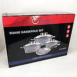 Каструлі з прозорими кришками UNIQUE UN-5531 7 предметов, Новітній набір каструль, Якісна каструля GX-35, фото 4