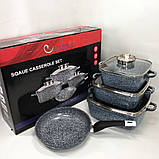 Каструлі з прозорими кришками UNIQUE UN-5531 7 предметов, Новітній набір каструль, Якісна каструля GX-35, фото 8