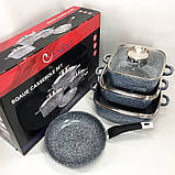 Каструлі з прозорими кришками UNIQUE UN-5531 7 предметов, Новітній набір каструль, Якісна каструля GX-35, фото 10