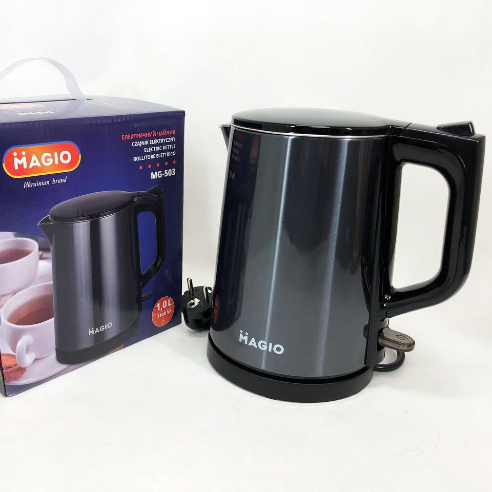 Електричний чайник з функцією автовідключення MAGIO MG-503 1100 Вт 1 л, Якісний домашній чайник YQ-87, фото 1