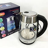 Електрочайник зручний MAGIO, Електричний чайник з індикатором живлення, Надійний електрочайник LB-78, фото 2