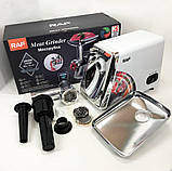 М'ясорубки з соковижималкою і шинковкою RAF, М'ясорубка компактна 'ясорубка реверс насадки RD-65, фото 8