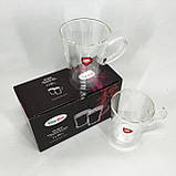 Подвійна склянка для кави Con Brio CB-8535-2 350 мл 2 шт, Чашки з подвійним дном для чаю ZA-67, фото 3