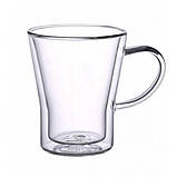 Подвійна склянка для кави Con Brio CB-8535-2 350 мл 2 шт, Чашки з подвійним дном для чаю ZA-67, фото 6