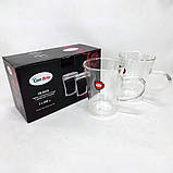 Набір чашок з подвійними стінками боросилікатне скло Con, Чашки для кави подвійні HV-35, фото 6