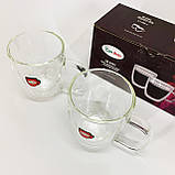 Скляні стакани з подвійними стінками, Склянки для чаю подвійні, Набір склянок з подвійним склом 2 шт LK-13, фото 7