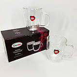 Скляні стакани з подвійними стінками, Склянки для чаю подвійні, Набір склянок з подвійним склом 2 шт LK-13, фото 8