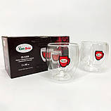 Чашка з подвійними стінками подвійним дном Con Brio CB-8309-2 90 мл 2 шт, Чашки скляні з подвійним дном OT-70, фото 5