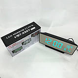 Годинник з температурним і вологісним сенсором VST-888Y, Настільний годинник зі світловим циферблатом XF-19, фото 6