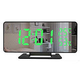 Годинник з температурним і вологісним сенсором VST-888Y, Настільний годинник зі світловим циферблатом XF-19, фото 2