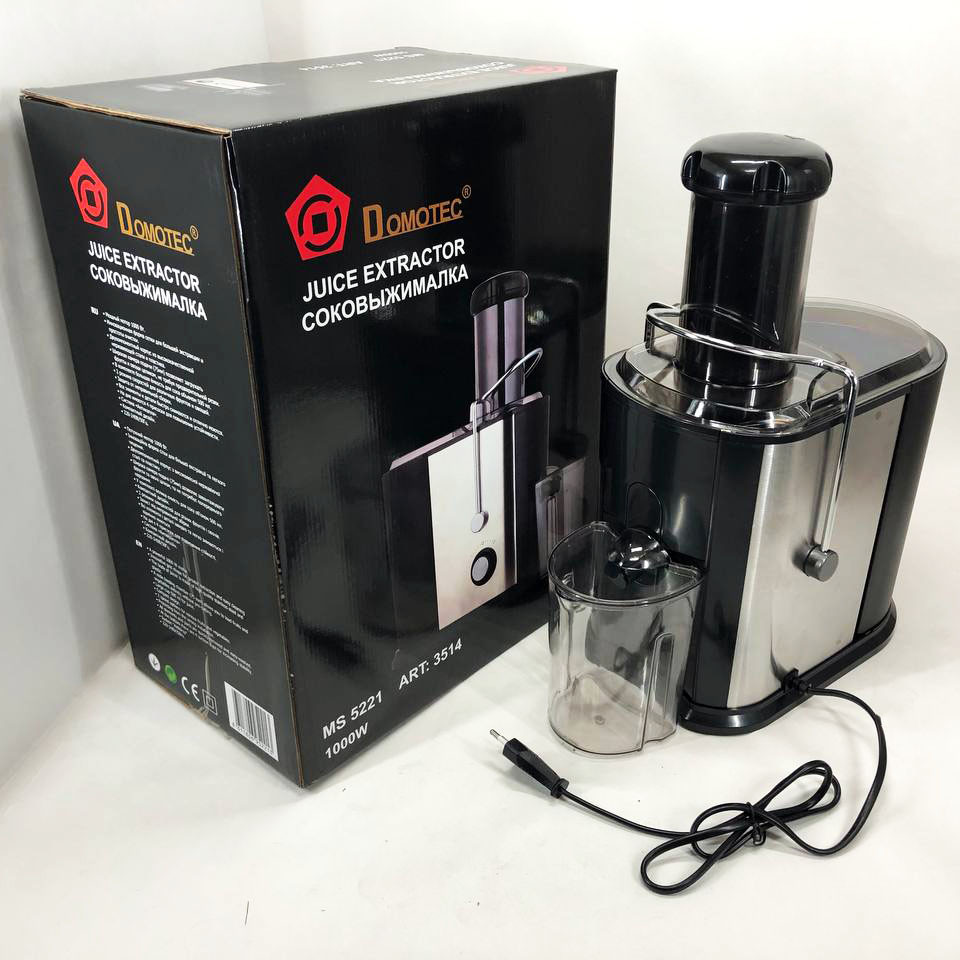 Шнекова соковижималка сік із моркви Domotec, Соковижималка для помідорів електрична AI-75, фото 1