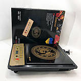 Надійна кухонна плита Domotec MS-5833 2000 Вт, Плита електро для домашнього приготування OA-99, фото 4