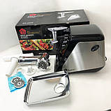 Електрична м'ясорубка з металевим редуктором Domotec, М'ясорубка 3 в 1 'з 4 насадками HZ-45, фото 10