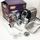 Побутова електром'ясорубка для м'яса з насадками Magio MG-269 2400 W, М'ясорубка металева SR-50, фото 3