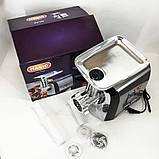 Побутова електром'ясорубка для м'яса з насадками Magio MG-269 2400 W, М'ясорубка металева SR-50, фото 4