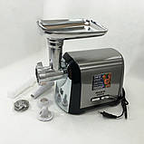 Побутова електром'ясорубка для м'яса з насадками Magio MG-269 2400 W, М'ясорубка металева SR-50, фото 5