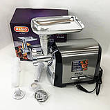 Побутова електром'ясорубка для м'яса з насадками Magio MG-269 2400 W, М'ясорубка металева SR-50, фото 7