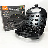 Міні вафельниця, Електровафельниця, Функціональна вафельниця, Побутова вафельниця Потужна QC-91, фото 4