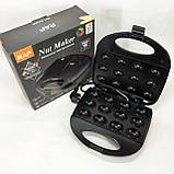 Міні вафельниця, Електровафельниця, Функціональна вафельниця, Побутова вафельниця Потужна QC-91, фото 5