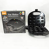 Міні вафельниця, Електровафельниця, Функціональна вафельниця, Побутова вафельниця Потужна QC-91, фото 7