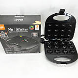 Міні вафельниця, Електровафельниця, Функціональна вафельниця, Побутова вафельниця Потужна QC-91, фото 8