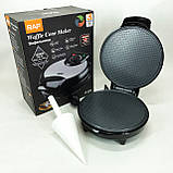 Вафельниця з антипригарним покриттям для тонких вафель, Вафельниця електрична побутова для дому ET-97, фото 2