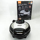 Вафельниця з антипригарним покриттям для тонких вафель, Вафельниця електрична побутова для дому ET-97, фото 5